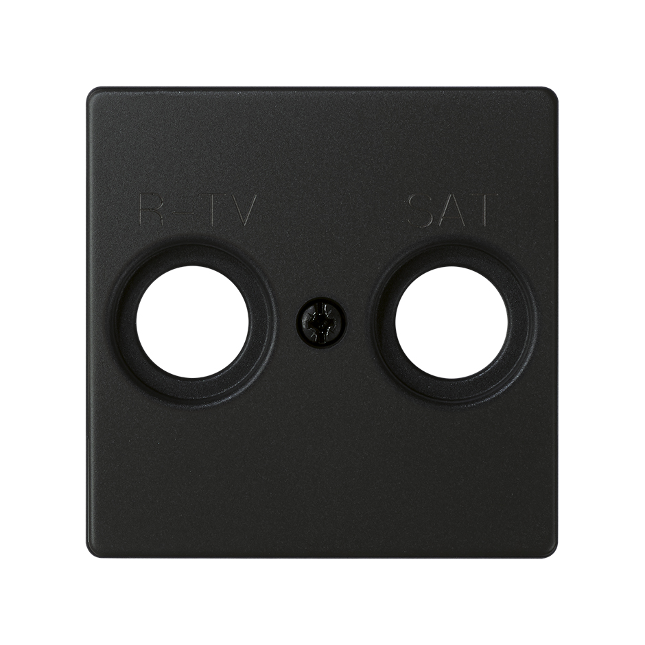 Placa para tomas inductivas R-TV+SAT negro mate Simon 82 Concept