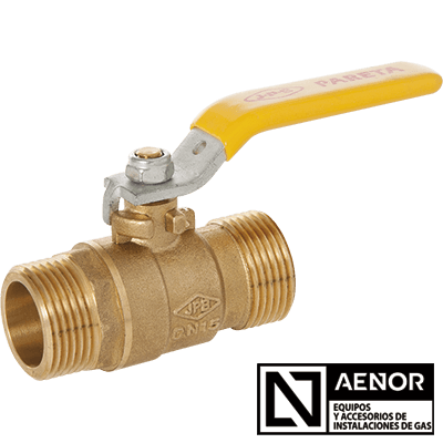 Llave de montante para gas M-M 1" palanca