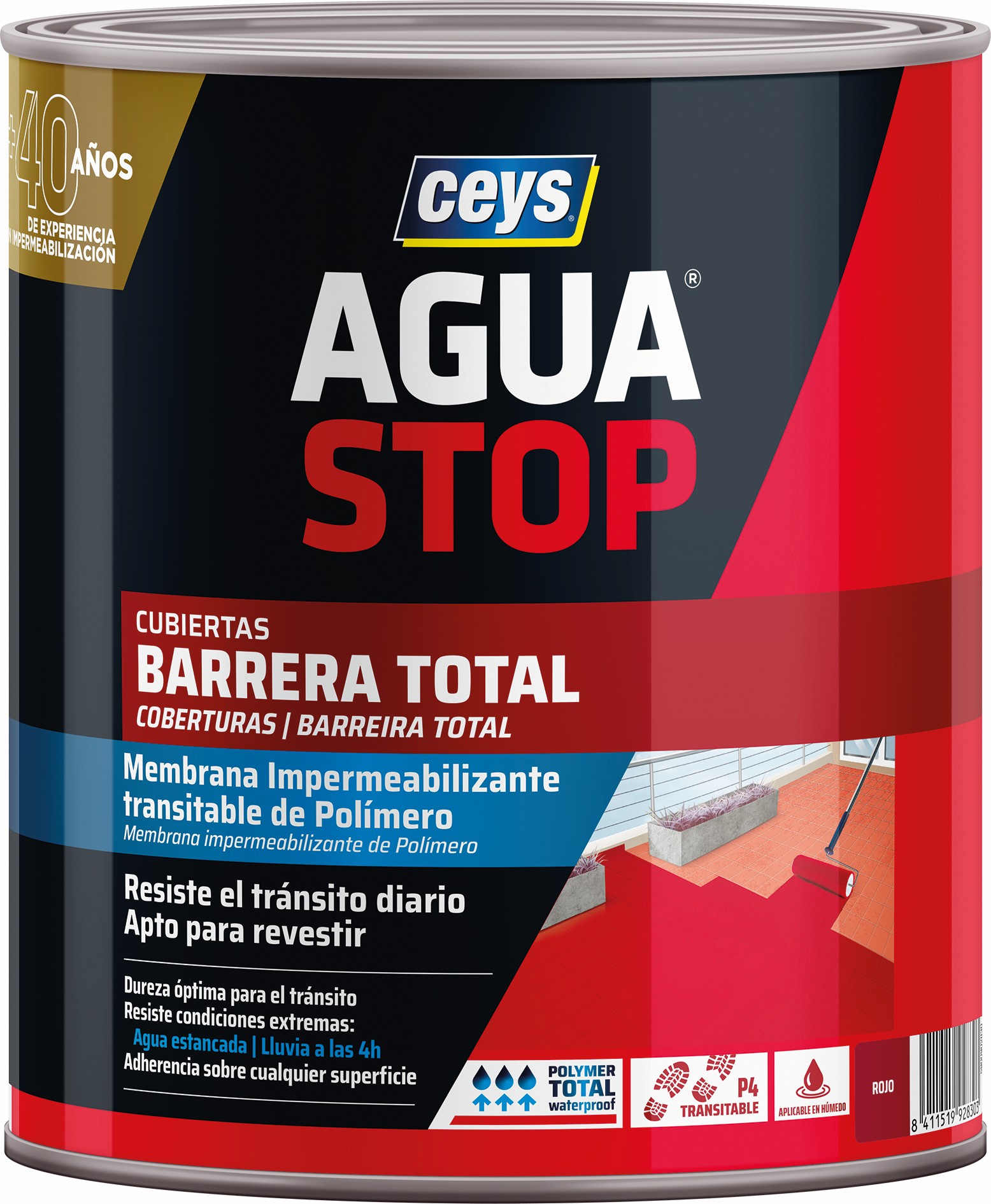 Aguastop barrera total rojo 1kgr
