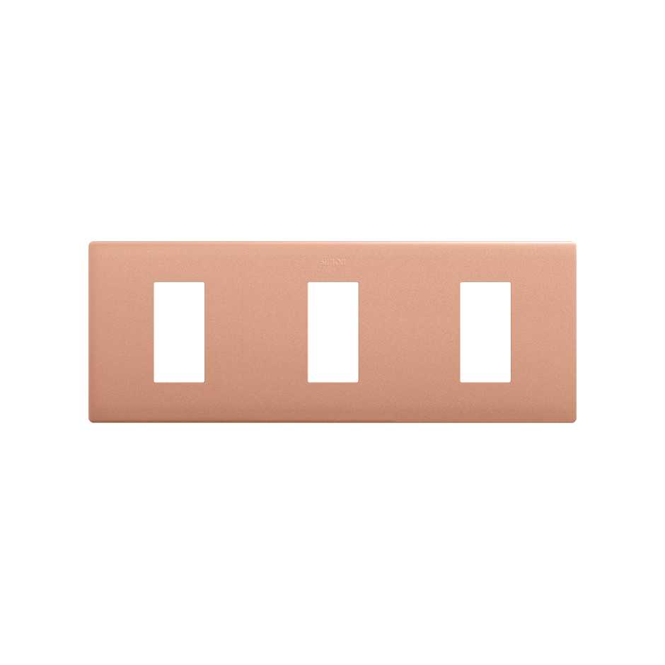 Marco estética mínima para 3 elementos cobre