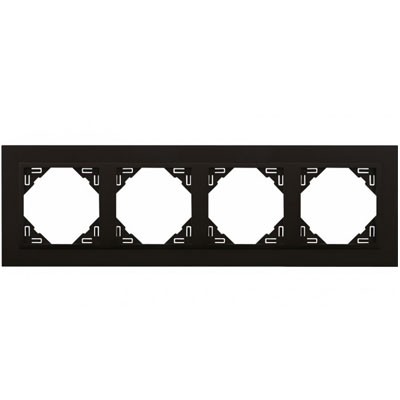 Marco Cuadruple Negro Mate/Negro Mate