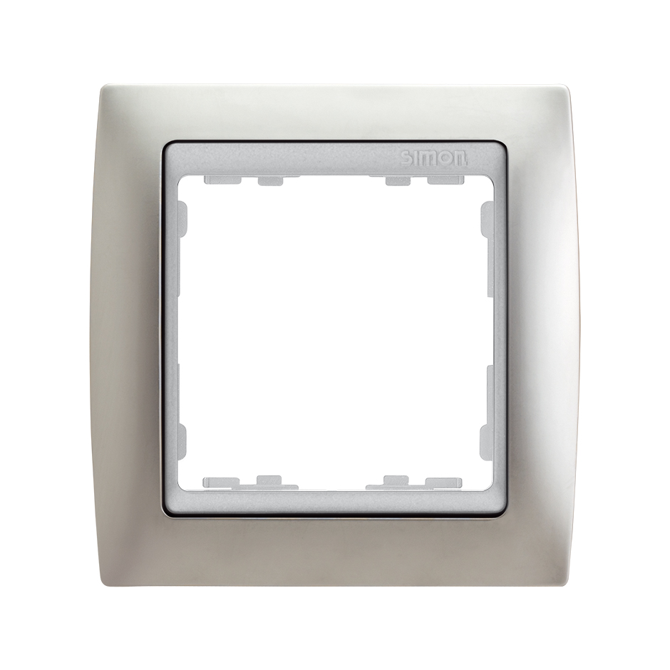 Marco para 1 elemento aluminio mate interior aluminio Simon 82