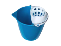 Cubo liso de plástico de 13 litros con escurridor