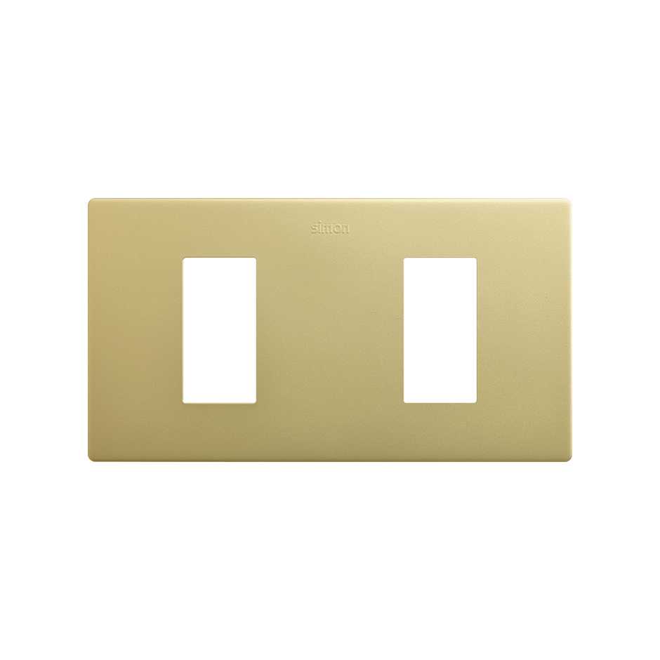 Marco estética mínima para 2 elementos bronce