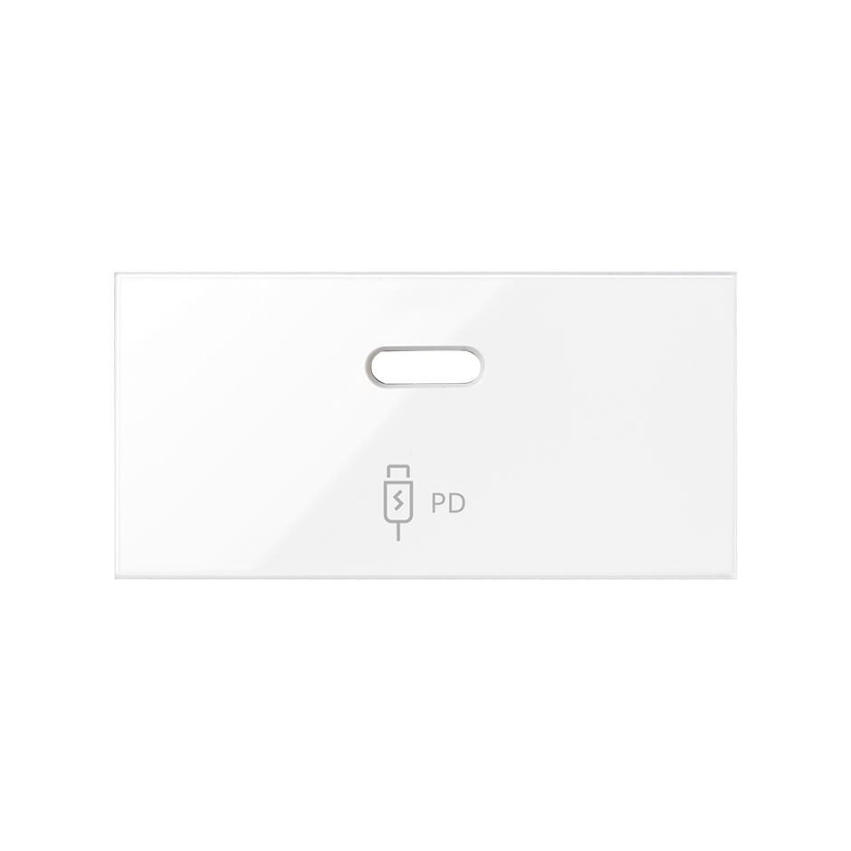 Tapa cargador USB C blanco brillo