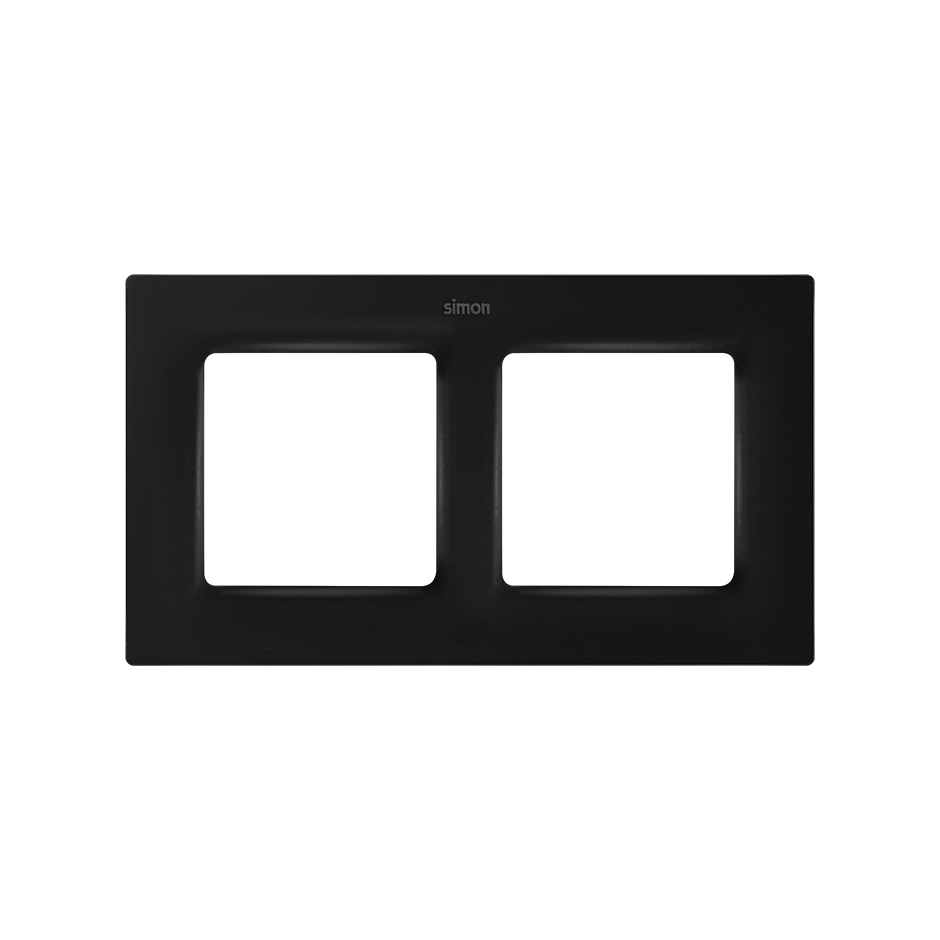 Marco de 2 elementos negro mate Simon 82 Concept