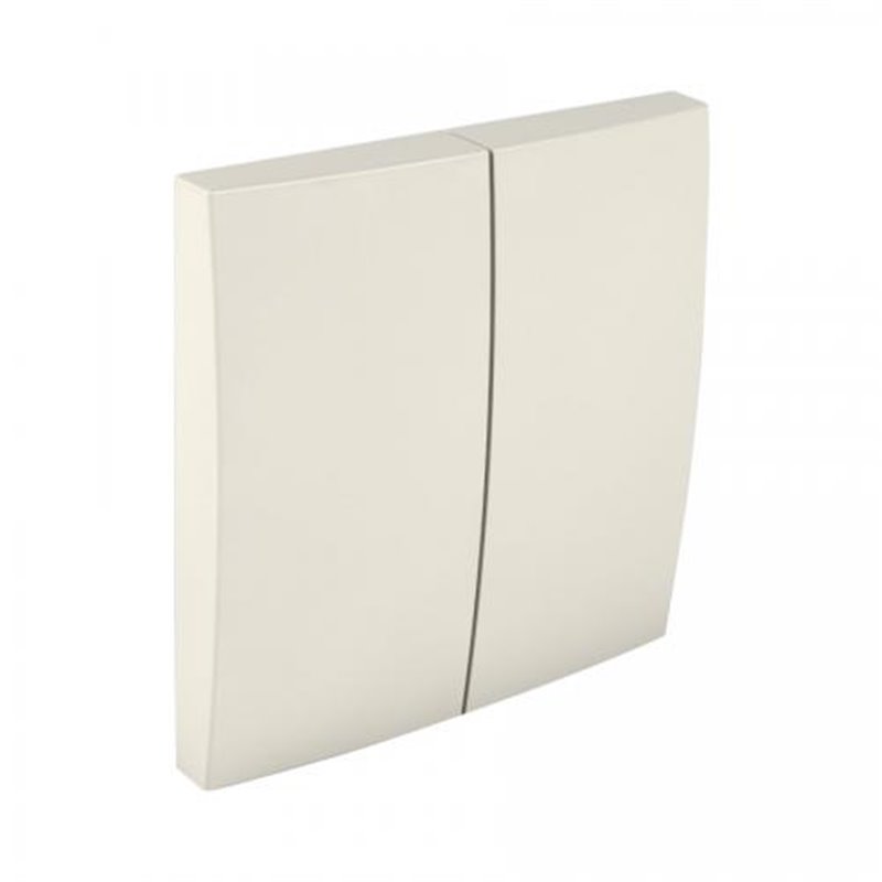 Tecla doble en color marfil