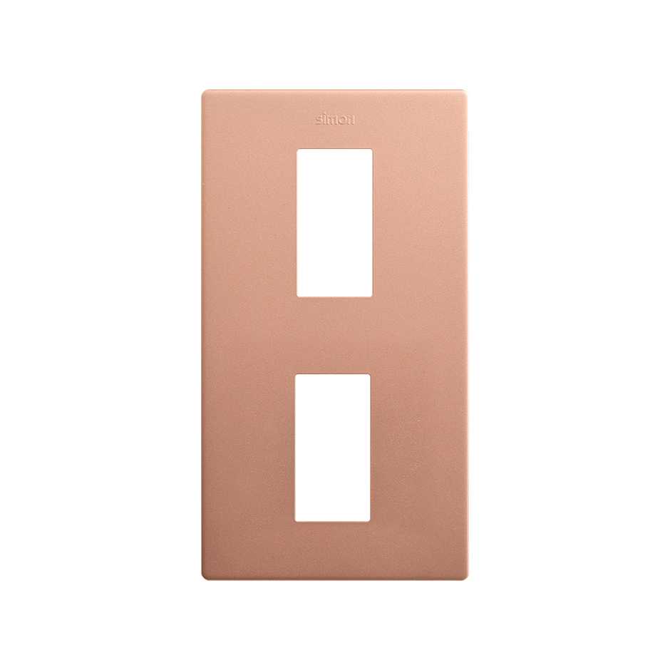 Marco estética mínima vertical para 2 elementos cobre