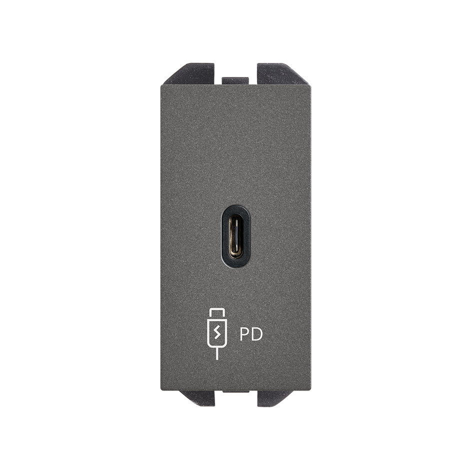 Cargador USB C 20W Power Delivery titanio titanio