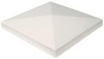 Remate punta diamante liso 40x40x4 cms color blanco