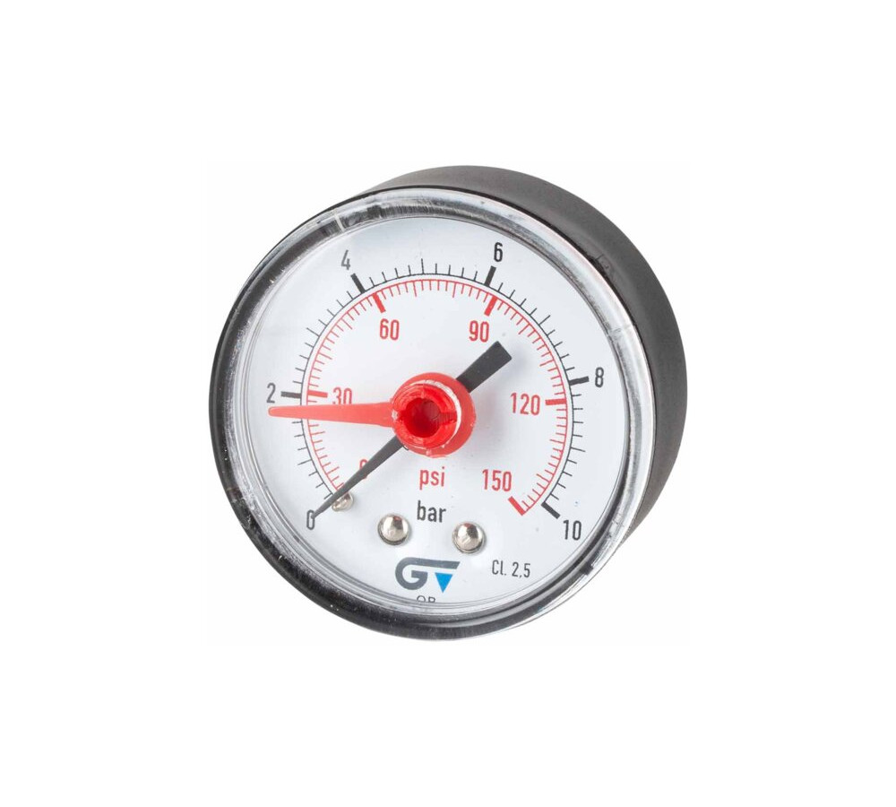 Manómetro D53 con indicador rojo posterior 0-10 bar