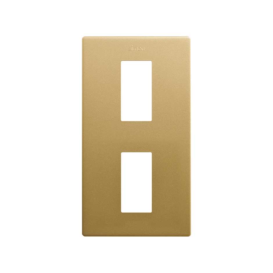 Marco estética mínima vertical para 2 elementos oro