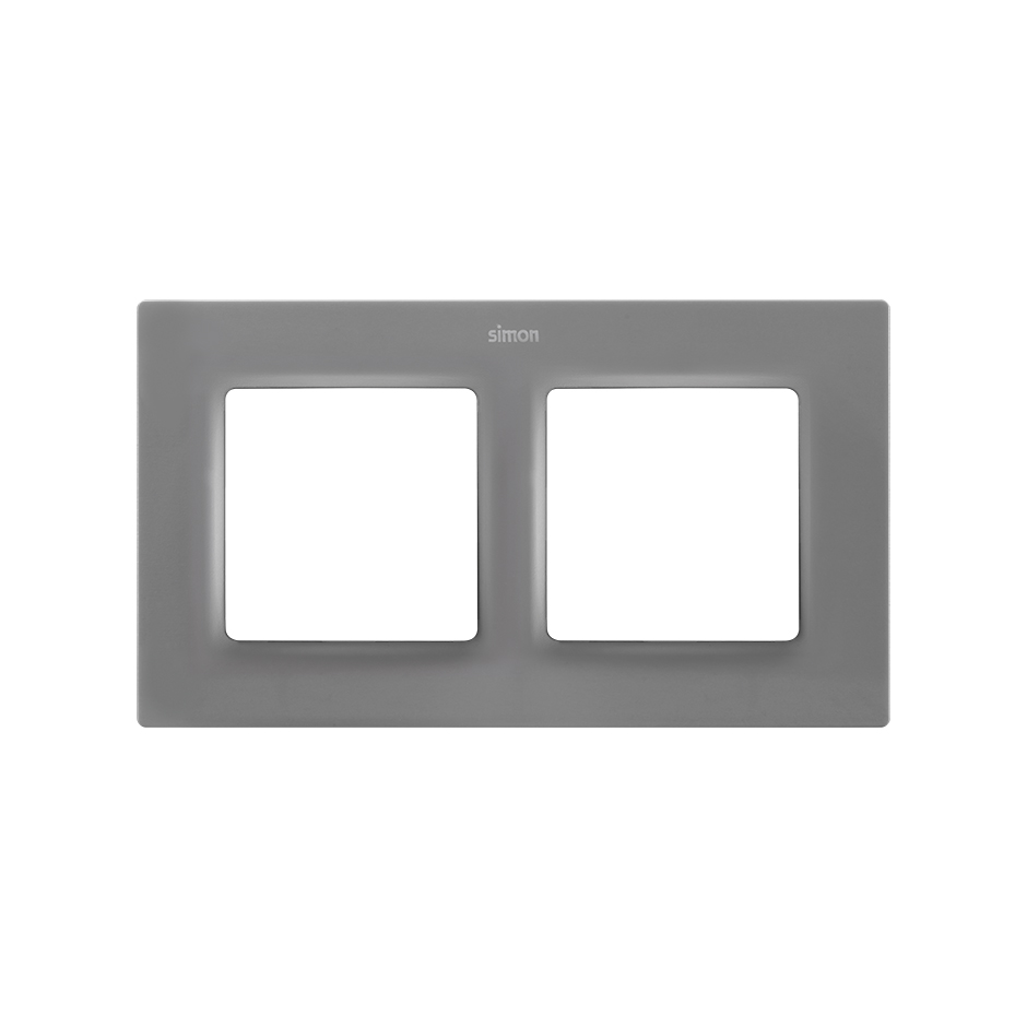 Marco de 2 elementos gris Simon 82 Concept