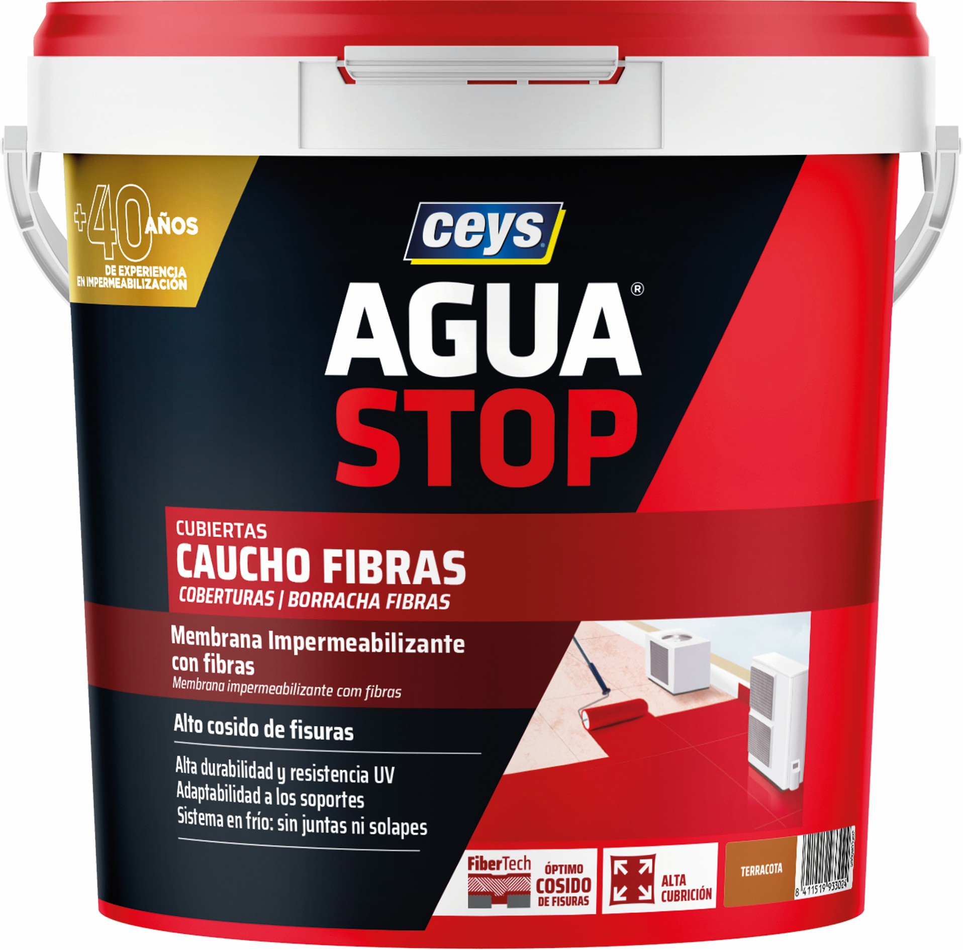 Aguastop caucho fibras terracota 5k