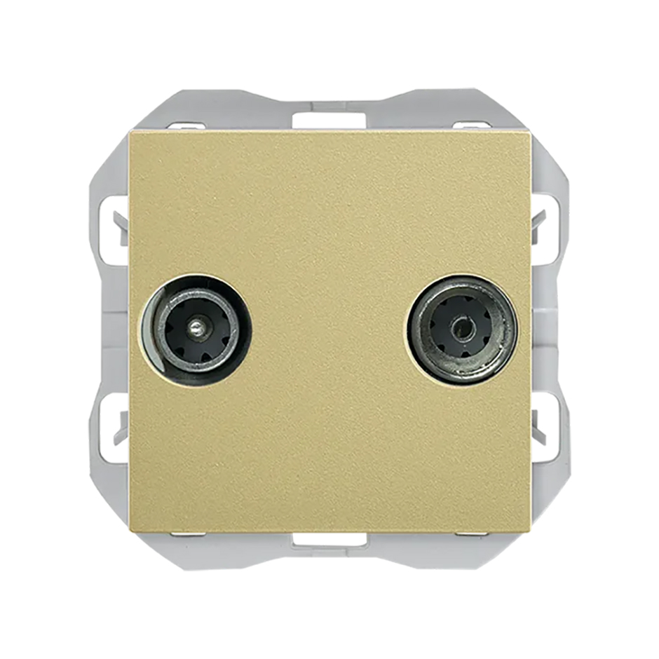 Toma de señal R-TV+Sat final bronce