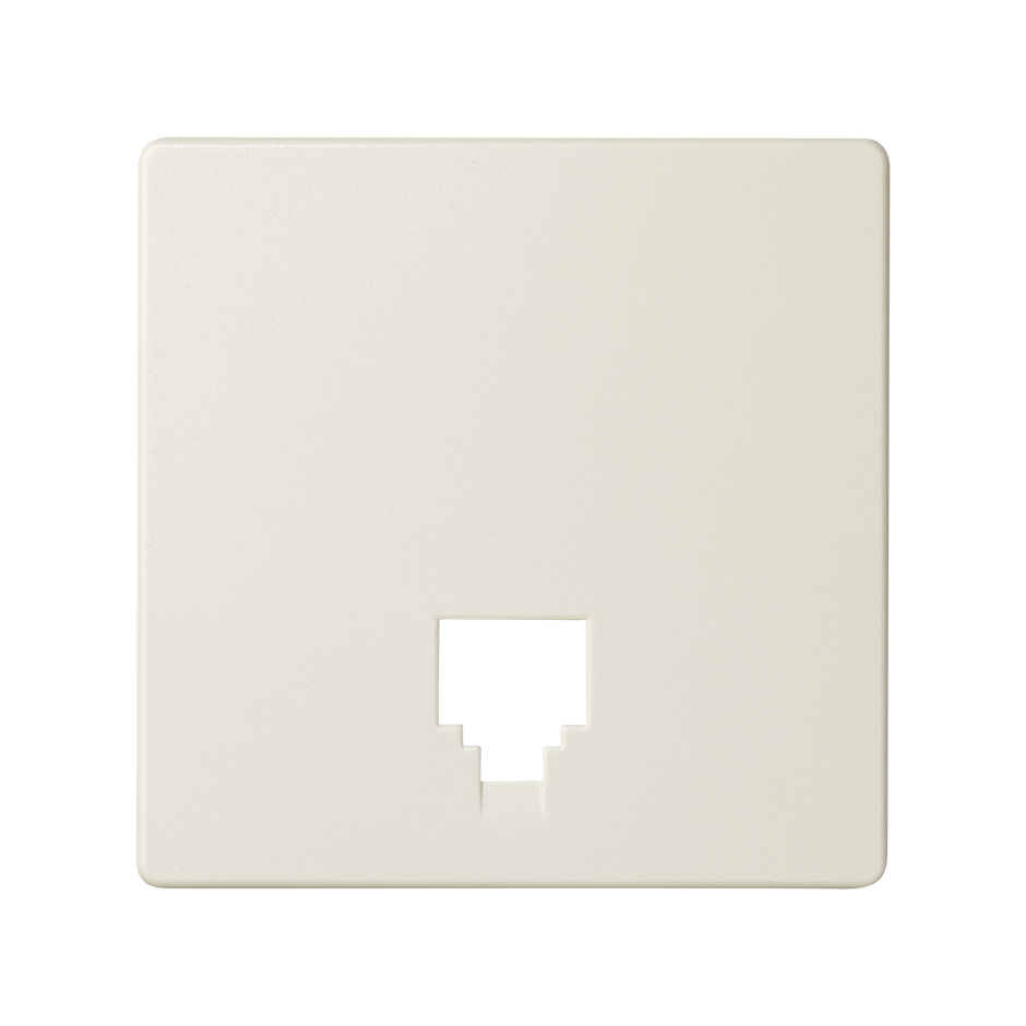 Placa para tomas telefónicas con conectores RJ11 y RJ12 en color marfil Simon 82