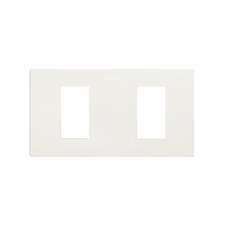 Marco estética mínima para 2 elementos blanco mate