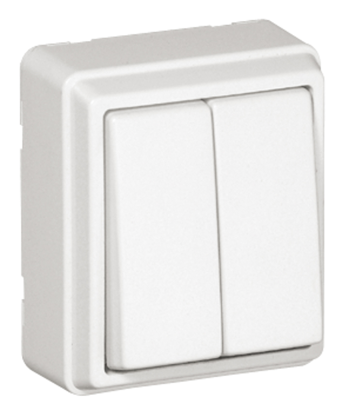 Doble conmutador 10AX 250 ~ blanco