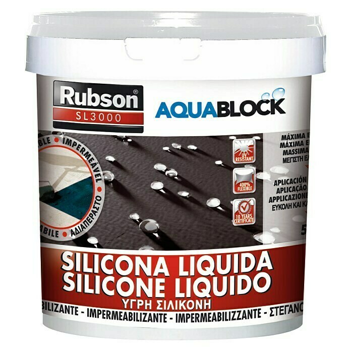 Aquablok silicona líquida 1 kg blanca