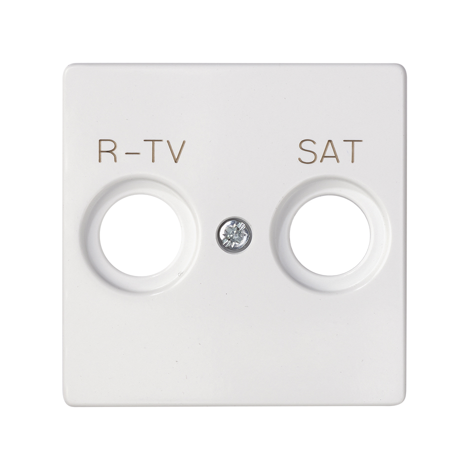 Placa para tomas inductivas R-TV+SAT blanco mate Simon 82 Concept