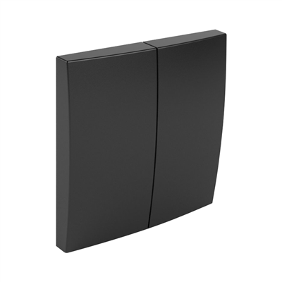 Tecla doble en color negro mate