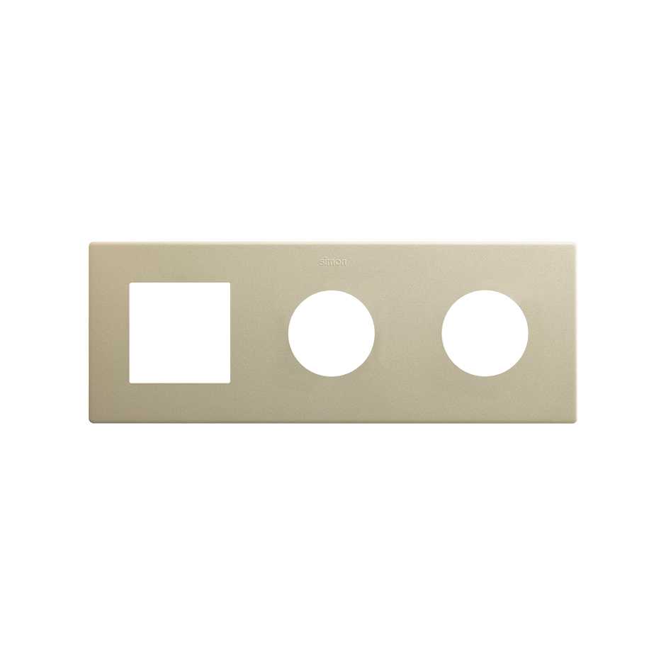 Marco compuesto por 1 elemento y 2 estética mínima para base de enchufe CLEAN cava