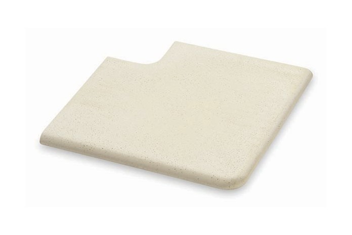 Remate exterior de piscina Garonne 40 x 28,5 x 30 x 2,5 x 3 cms blanco