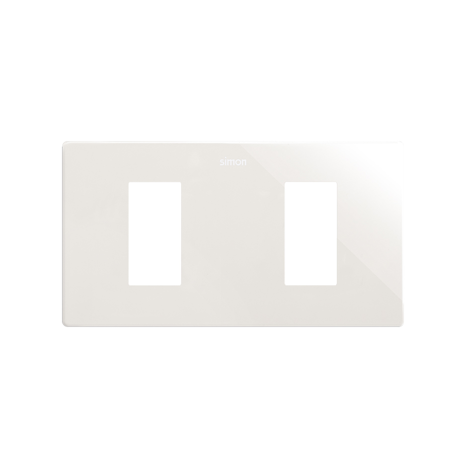 Marco estética mínima para 2 elementos blanco