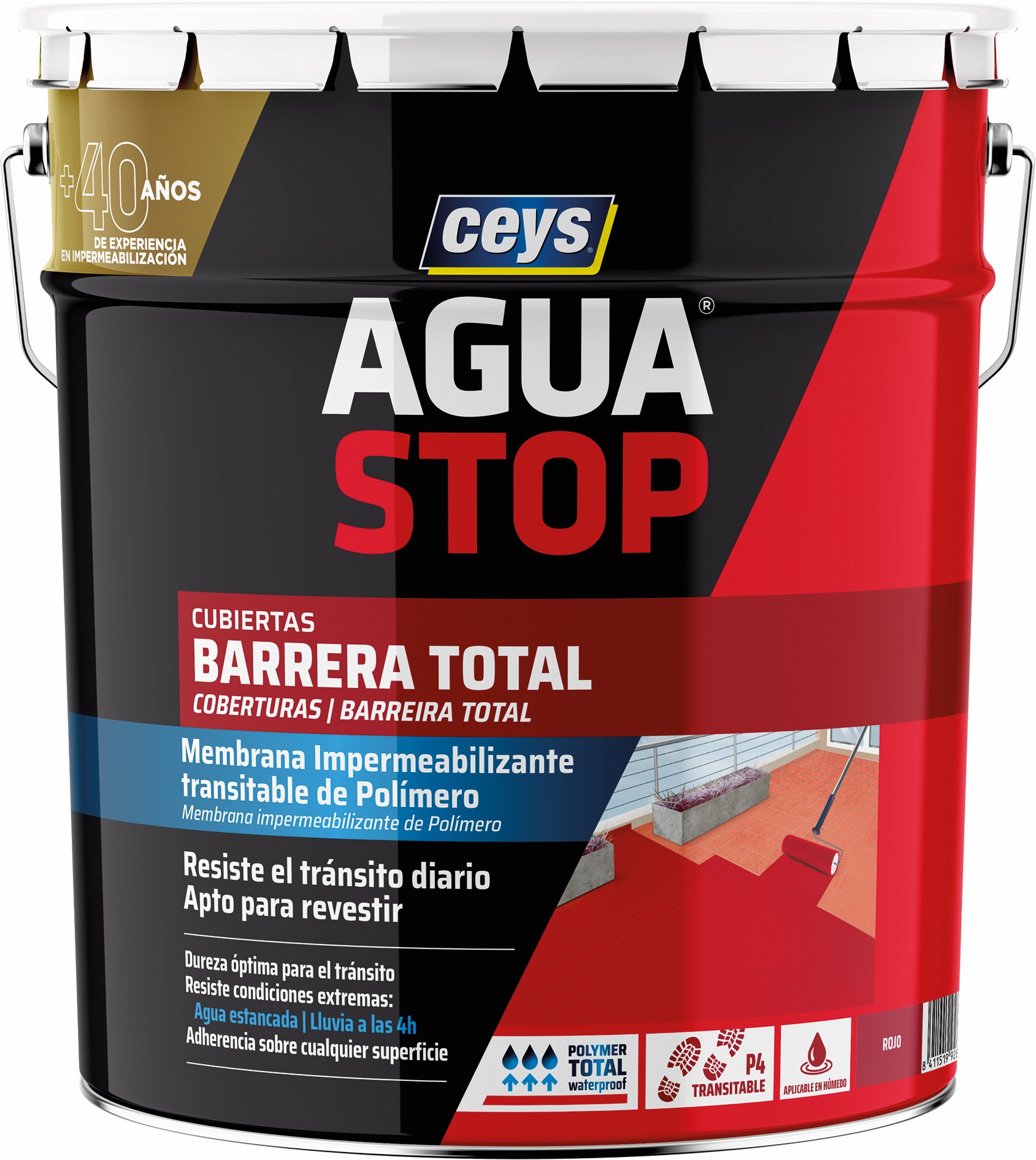 Aguastop barrera total 14kgr rojo