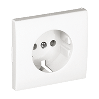 Tapa con protección para schuko blanco