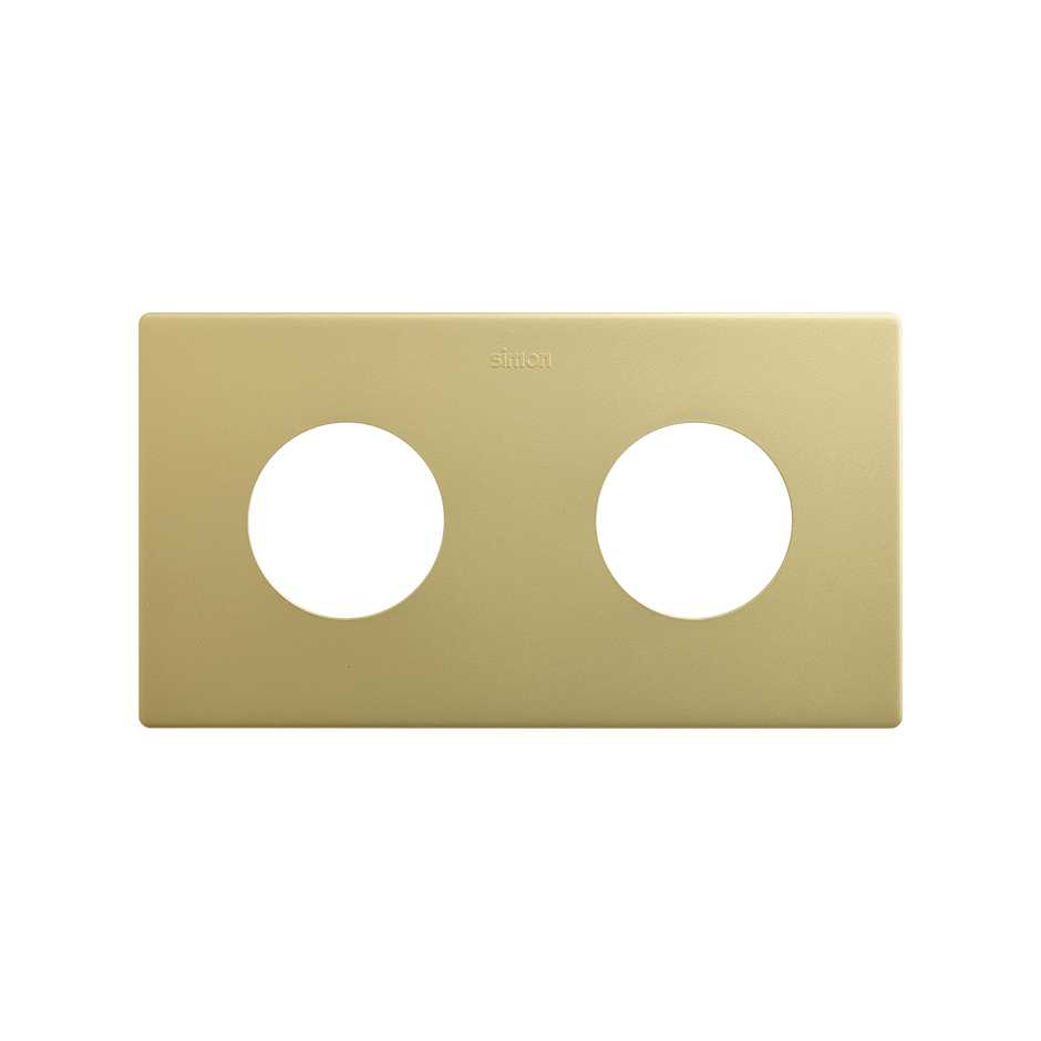 Marco estética mínima para base schuko CLEAN de 2 elementos bronce