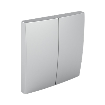 Tecla doble en color aluminio