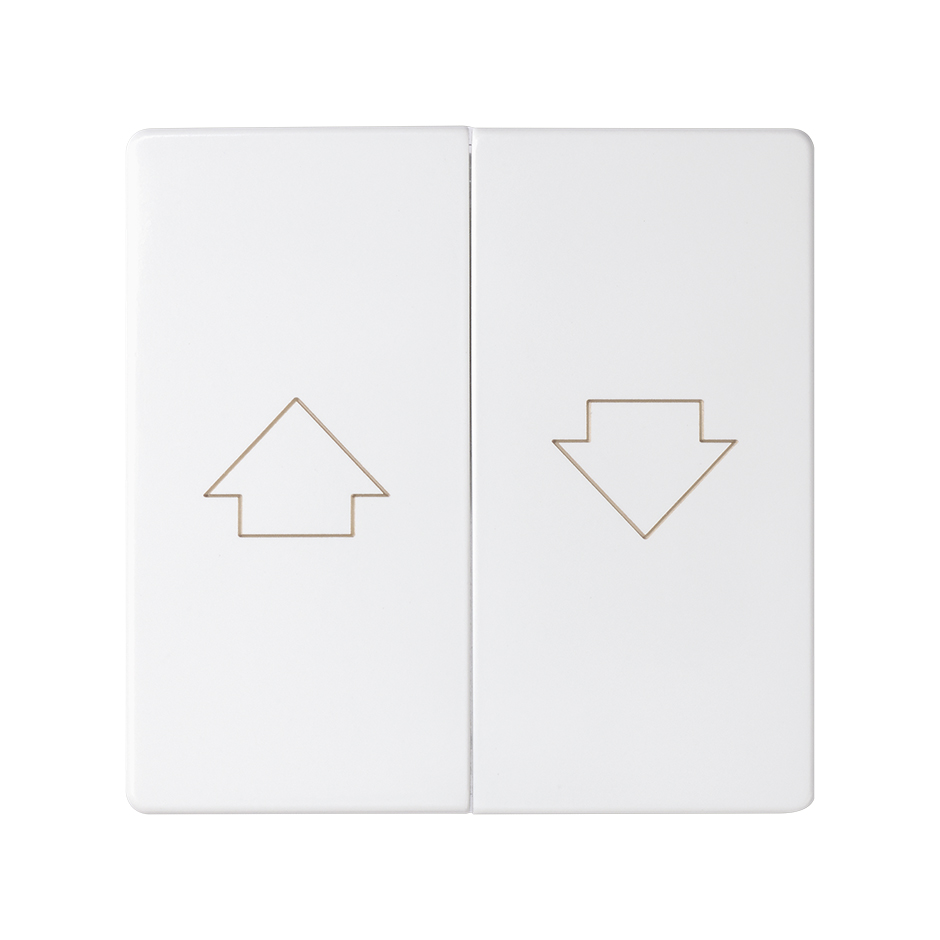 Tecla doble para mecanismos de persianas con enclavamiento de seguridad blanco mate Simon 82 Concept