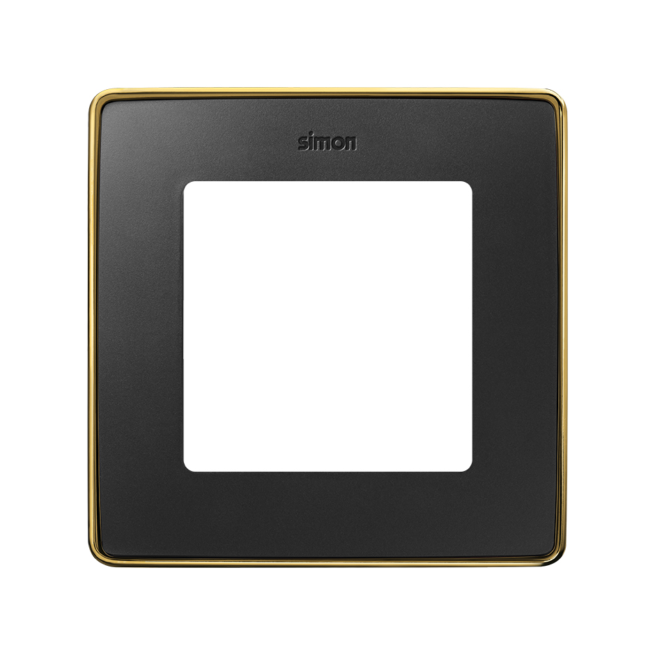 Marco para 1 elemento en color grafito base oro Simon 82 Detail Select