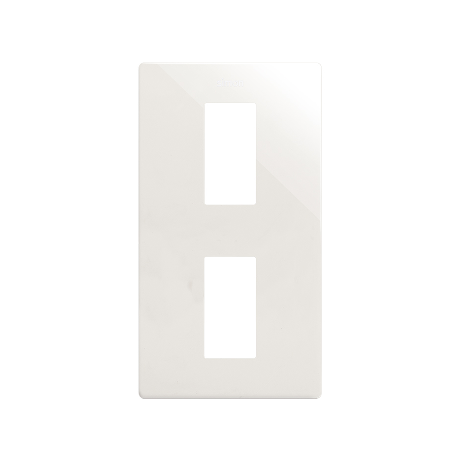 Marco estética mínima vertical para 2 elementos blanco