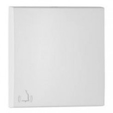 Tecla simple para pulsador con símbolo de campana en color blanco
