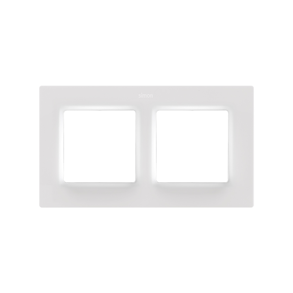 Marco de 2 elementos blanco mate Simon 82 Concept