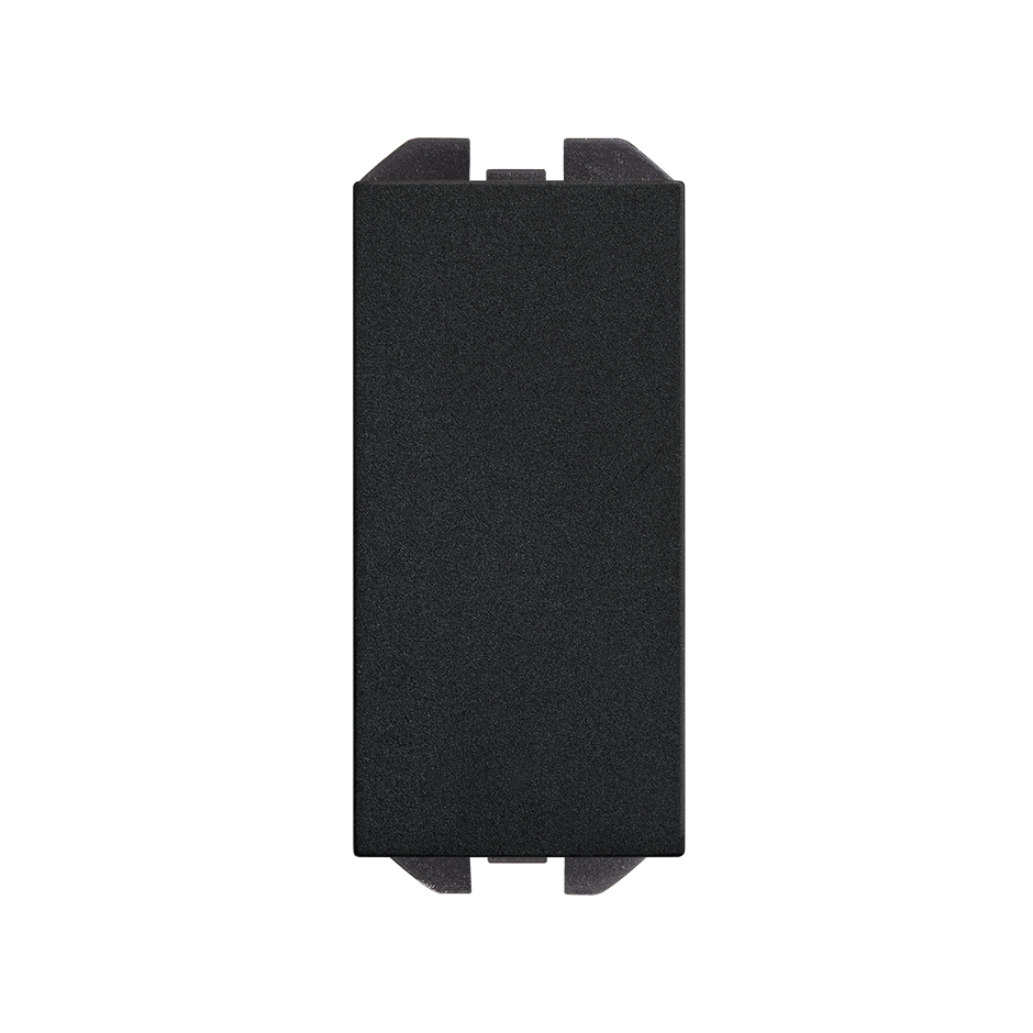 Tapa ciega estética mínima negro mate