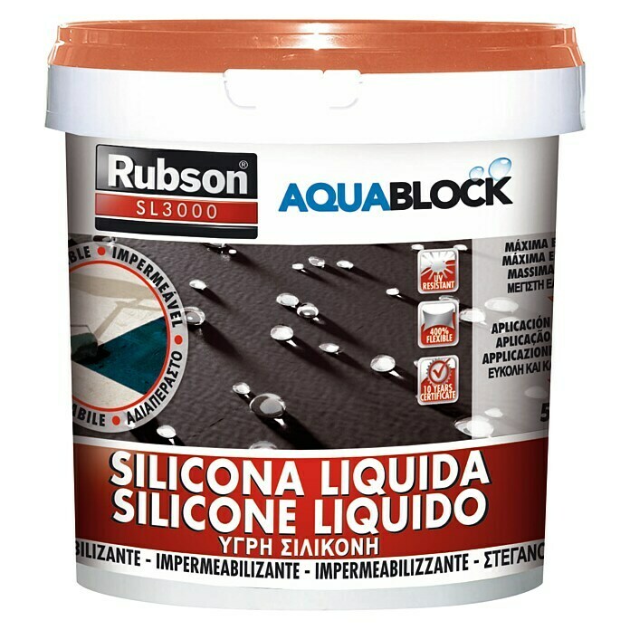 Aquablok silicona líquida 1 kg teja