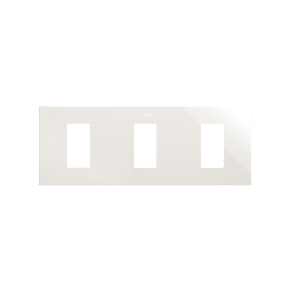 Marco estética mínima para 3 elementos blanco