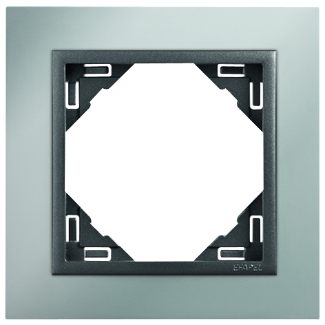 Marco Simple Cromo/Gris
