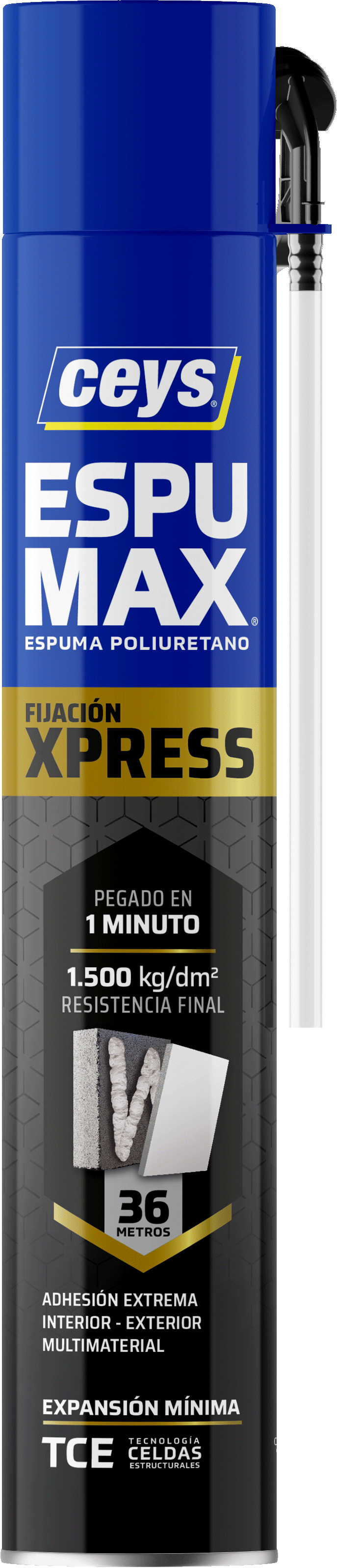Espuma poliuretano fijación Xpress con cánula 750 ml